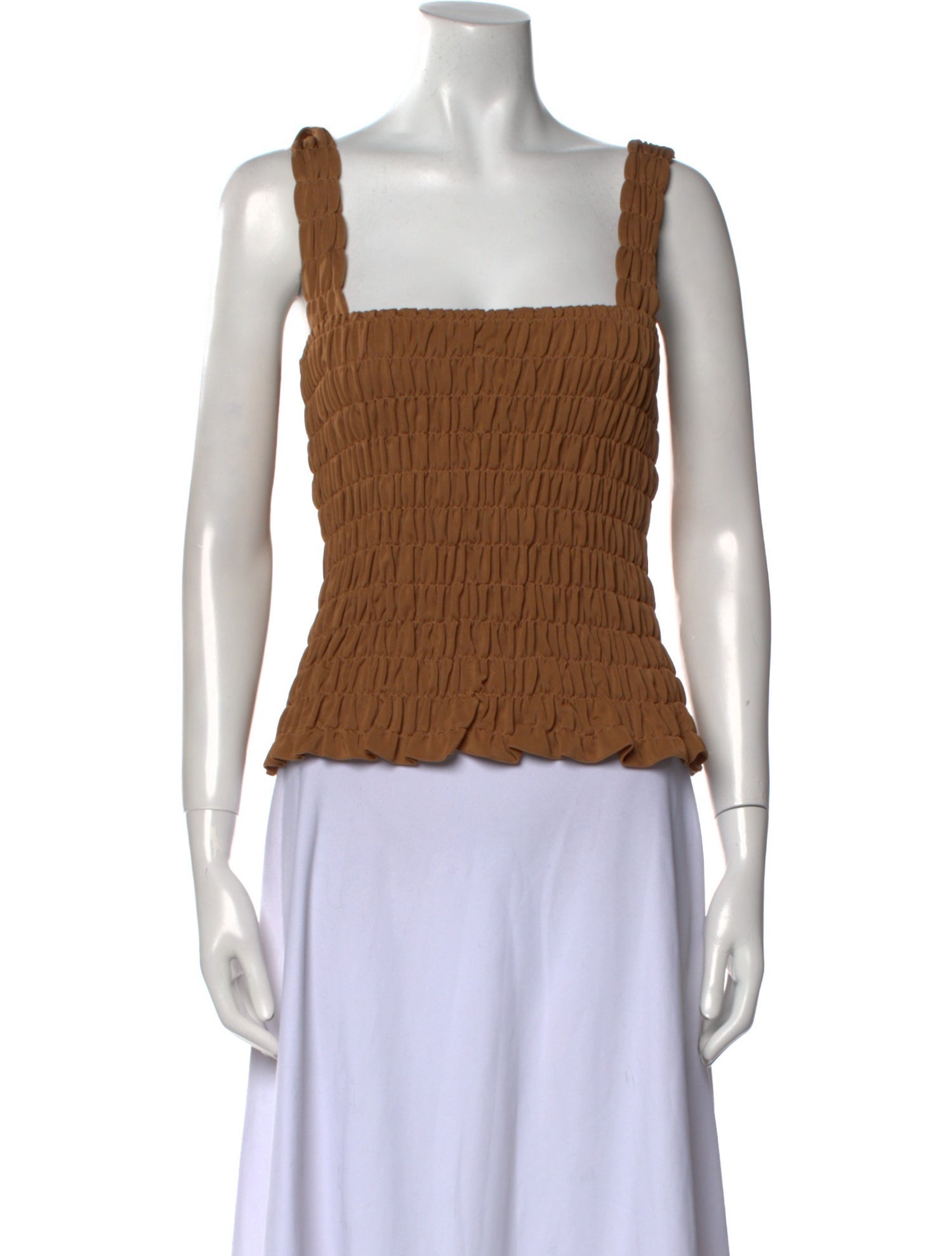 By Malene Birger Square Neckline Sleeveless Crop Top