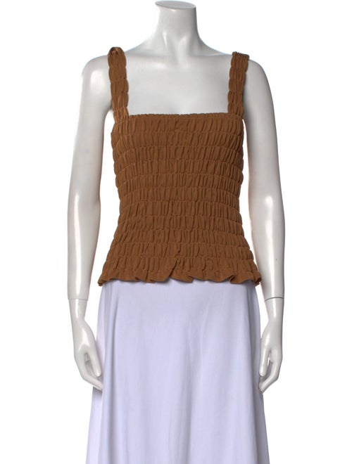 By Malene Birger Square Neckline Sleeveless Crop Top