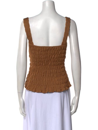 By Malene Birger Square Neckline Sleeveless Crop Top