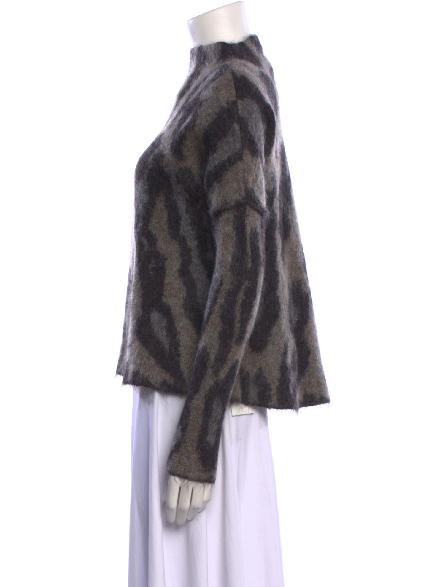 By Malene Birger Animal Print Crew Neck Sweater