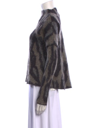 By Malene Birger Animal Print Crew Neck Sweater