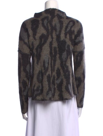 By Malene Birger Animal Print Crew Neck Sweater