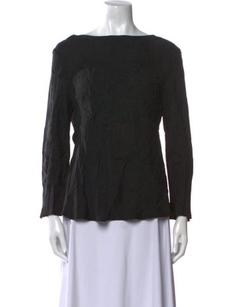 By Malene Birger Bateau Neckline Three-Quarter Sleeve Blouse