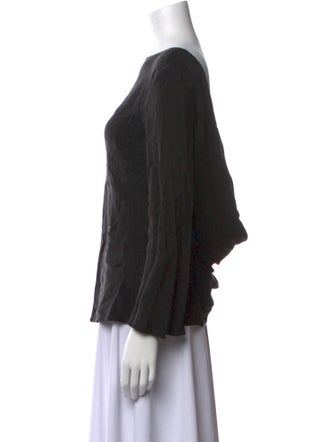 By Malene Birger Bateau Neckline Three-Quarter Sleeve Blouse