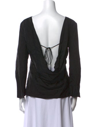 By Malene Birger Bateau Neckline Three-Quarter Sleeve Blouse