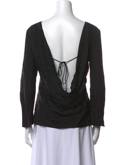 By Malene Birger Bateau Neckline Three-Quarter Sleeve Blouse