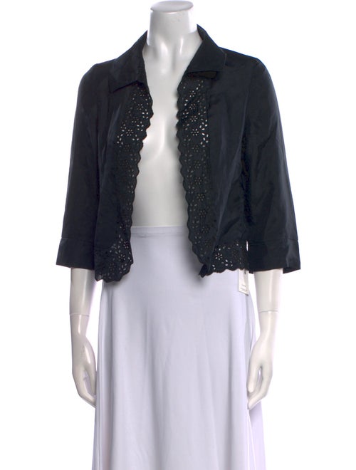 By Malene Birger Silk Open Front Crop Top