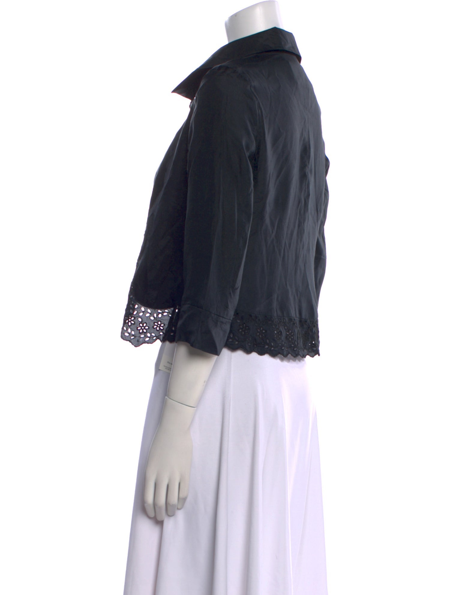 By Malene Birger Silk Open Front Crop Top