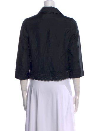 By Malene Birger Silk Open Front Crop Top