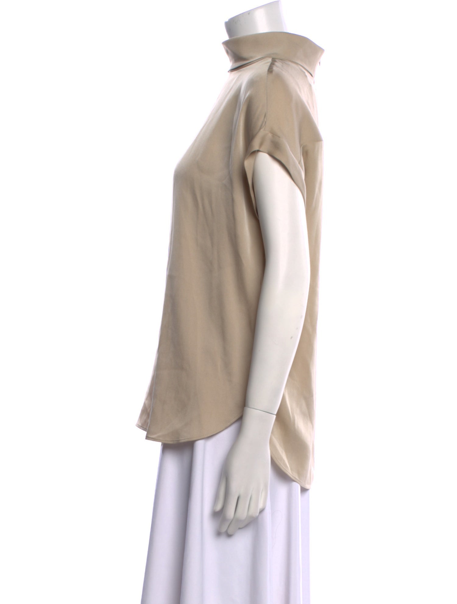 By Malene Birger Silk Mock Neck Blouse