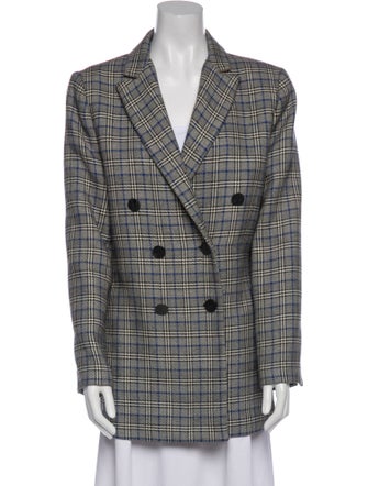 By Malene Birger Plaid Print Blazer