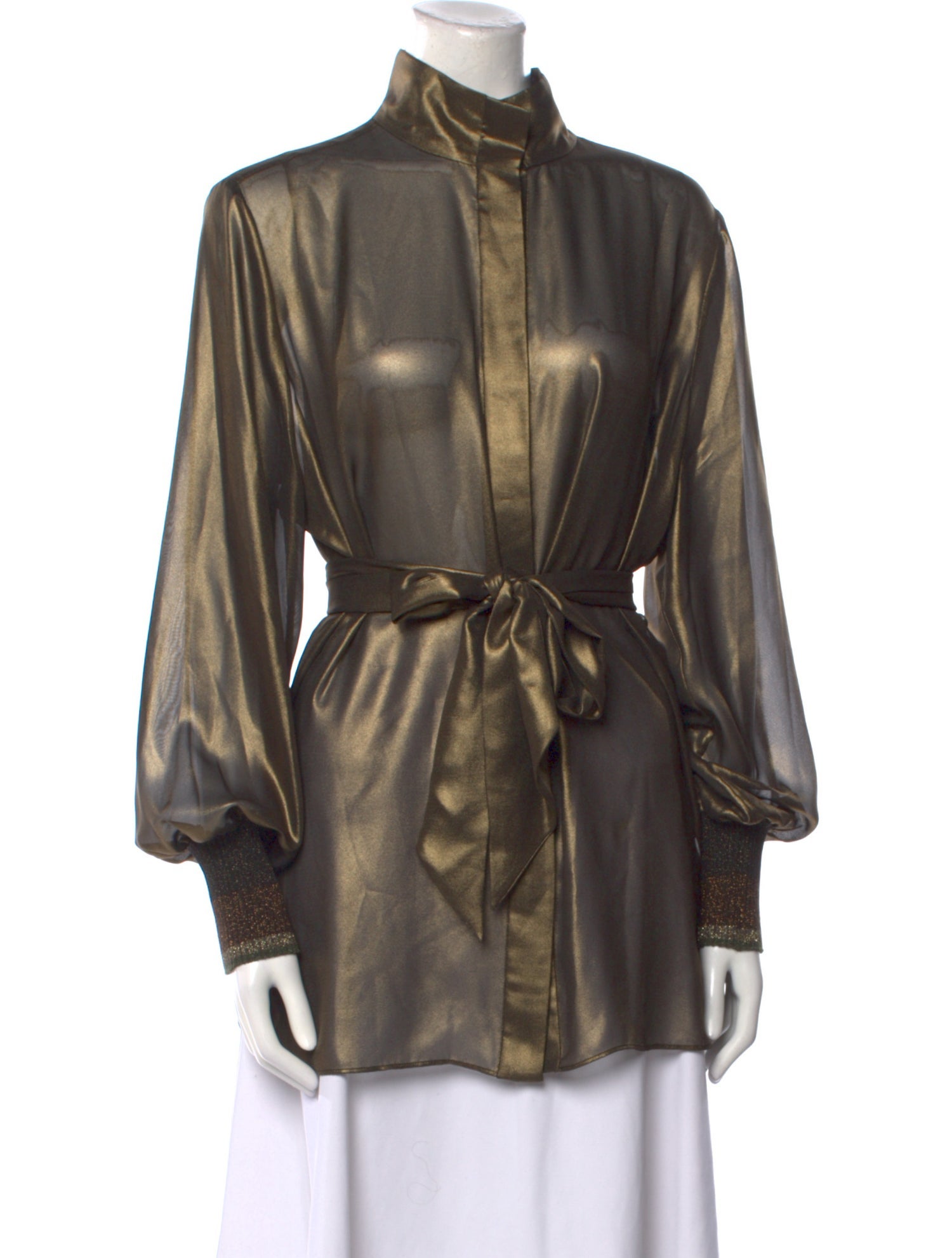 By Malene Birger Mock Neck Long Sleeve Blouse