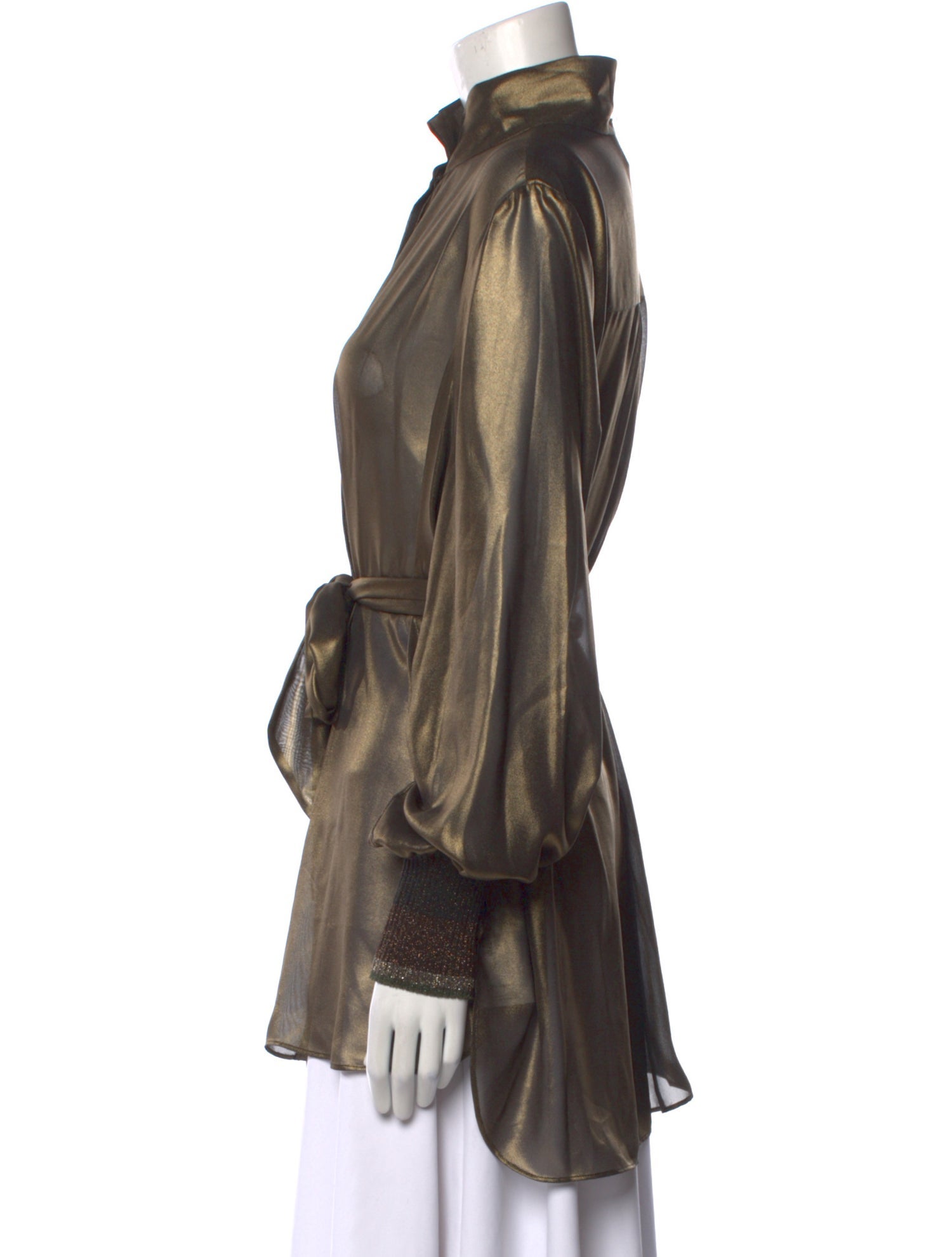 By Malene Birger Mock Neck Long Sleeve Blouse