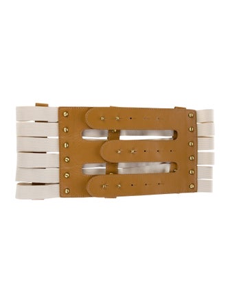 By Malene Birger Wide Leather Waist Belt