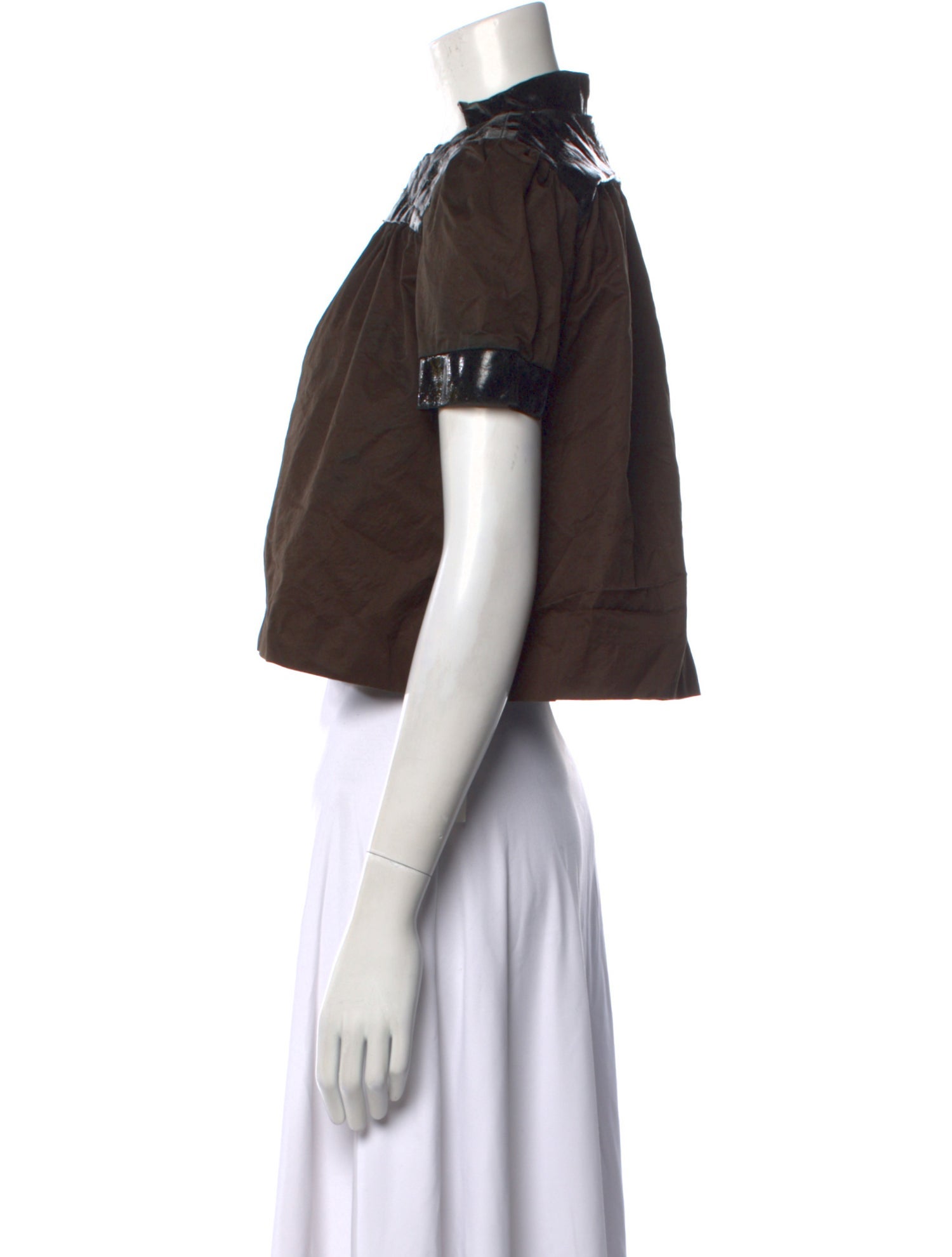 By Malene Birger Crew Neck Short Sleeve Crop Top