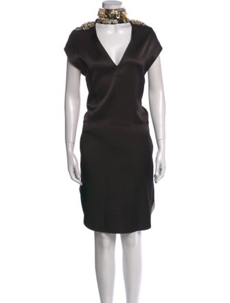 By Malene Birger Mock Neck Knee-Length Dress