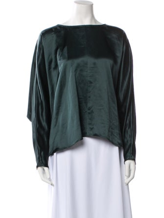 By Malene Birger Bateau Neckline Long Sleeve Blouse