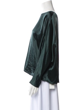 By Malene Birger Bateau Neckline Long Sleeve Blouse