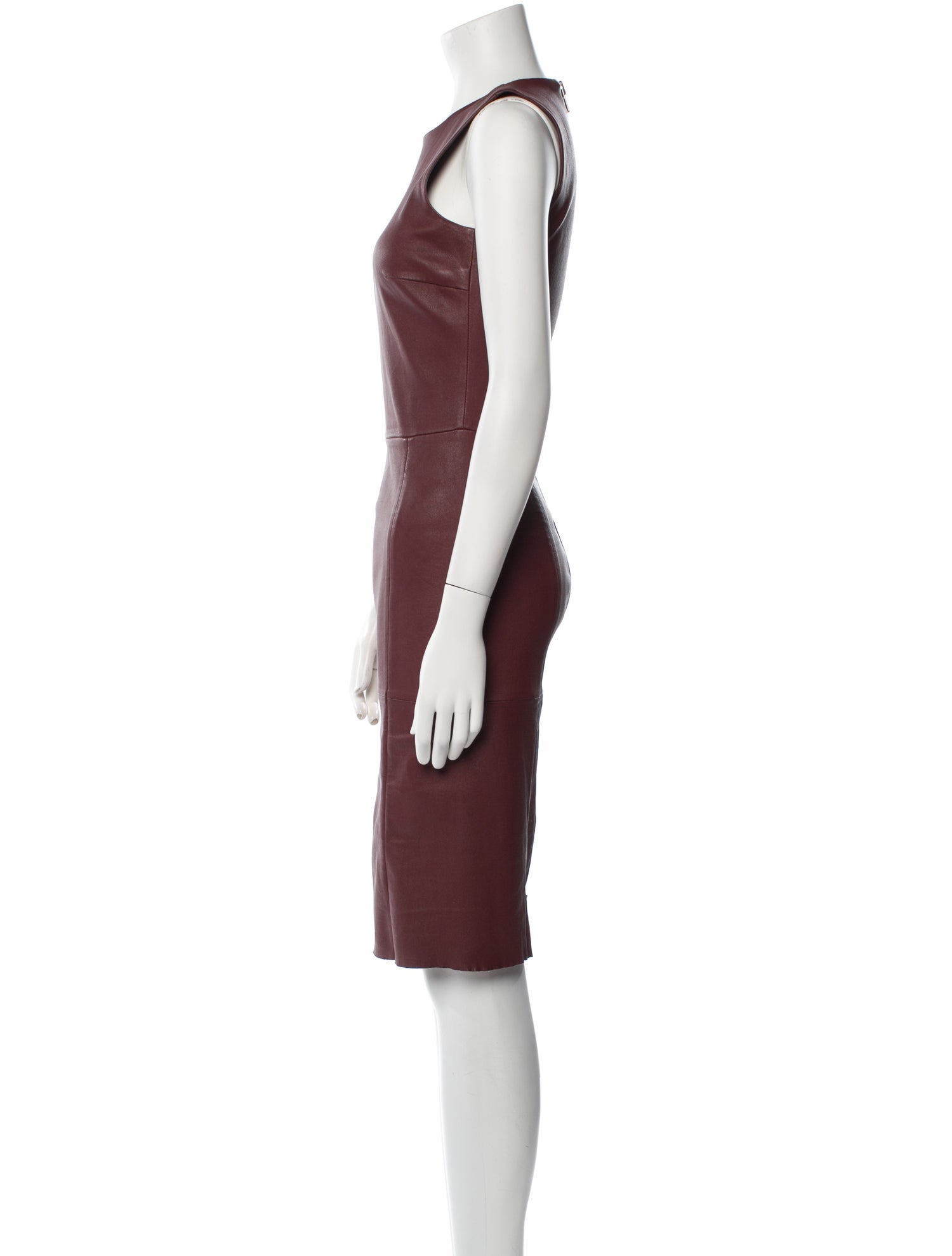 By Malene Birger Leather Knee-Length Dress