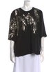 By Malene Birger Crew Neck Three-Quarter Sleeve Blouse