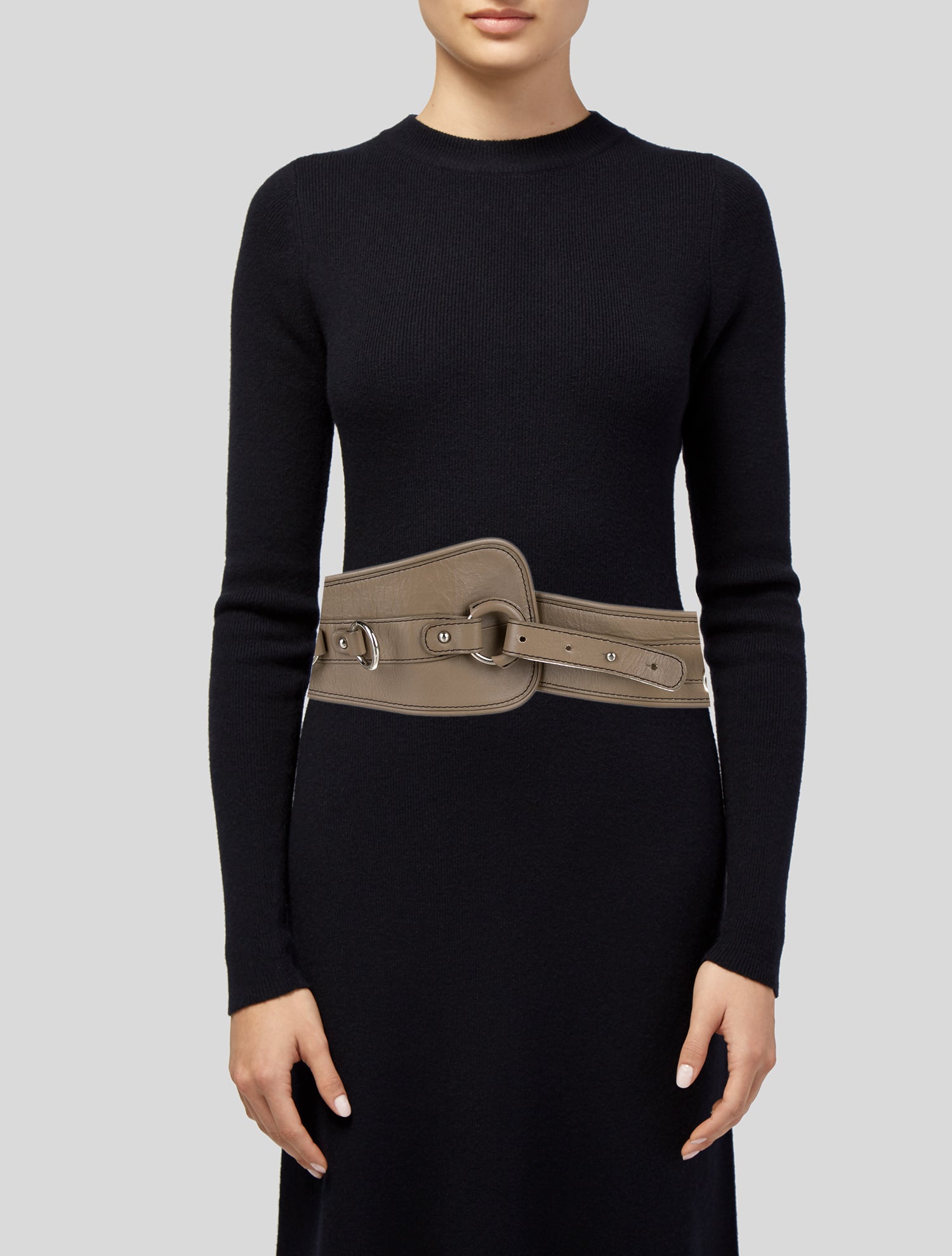 By Malene Birger Wide Leather Waist Belt