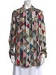 By Malene Birger Printed Long Sleeve Button-Up Top