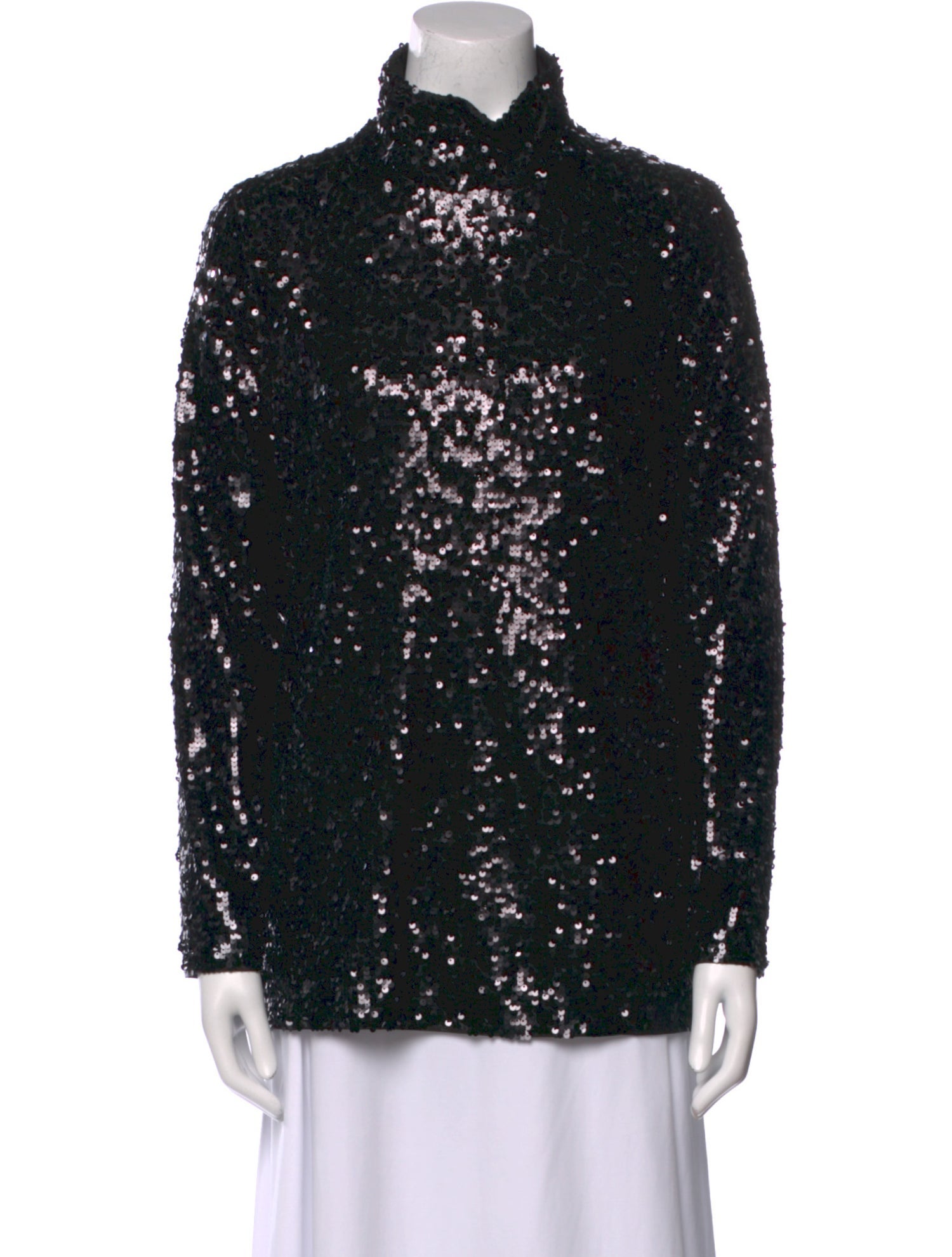 By Malene Birger Printed Mock Neck Blouse