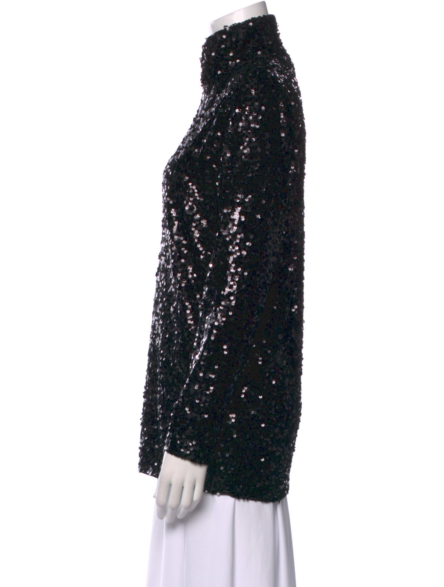 By Malene Birger Printed Mock Neck Blouse