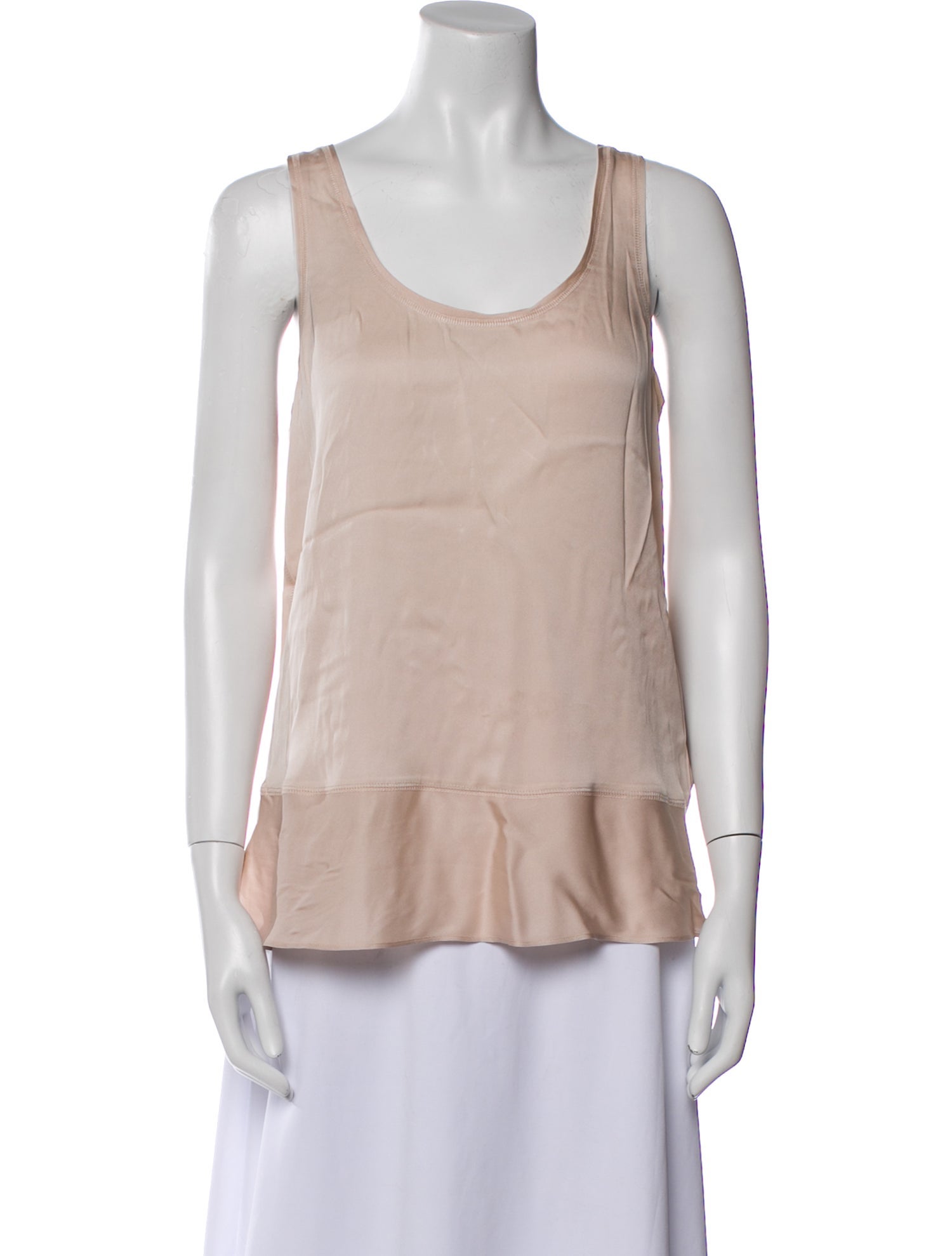 By Malene Birger Silk Scoop Neck Top