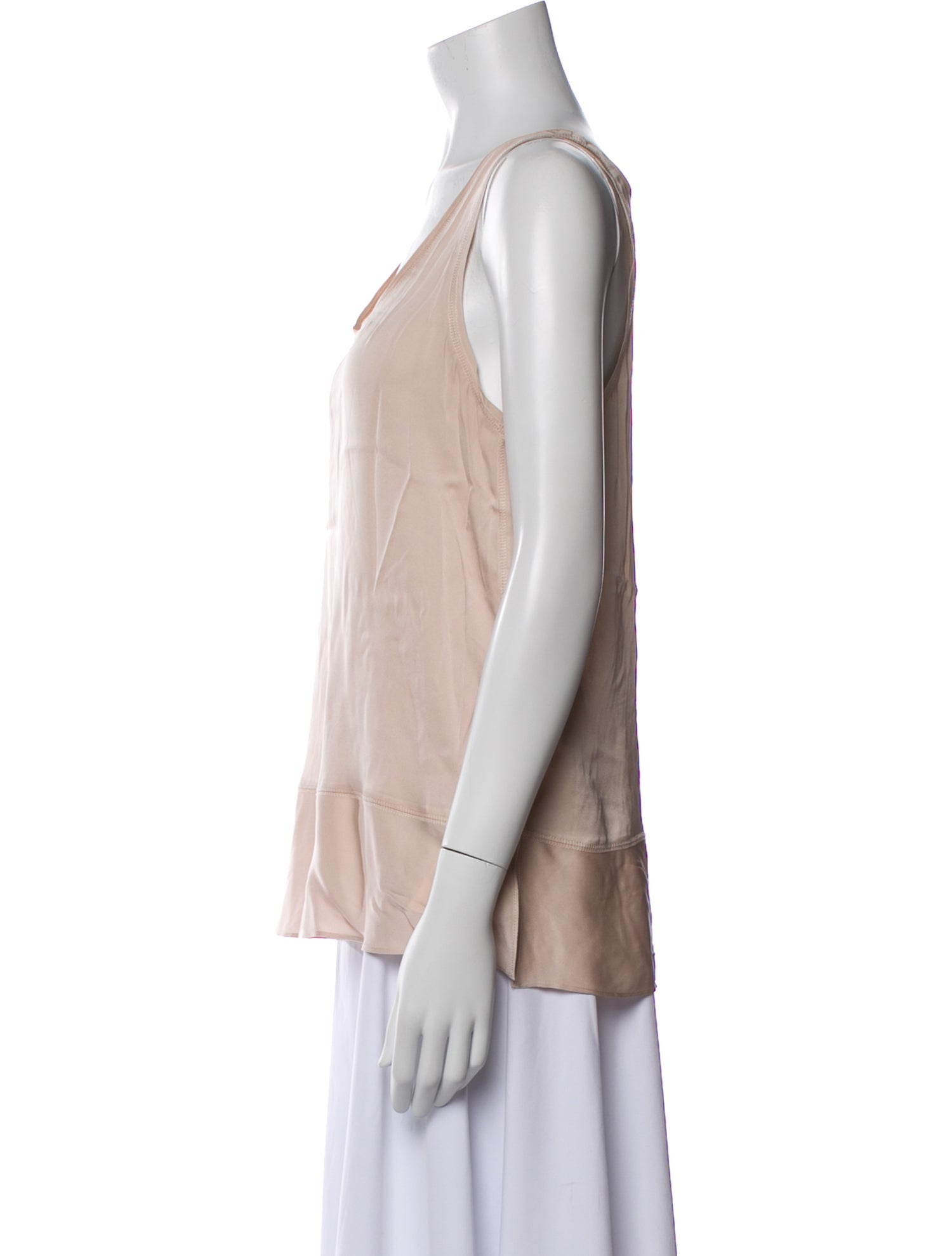 By Malene Birger Silk Scoop Neck Top