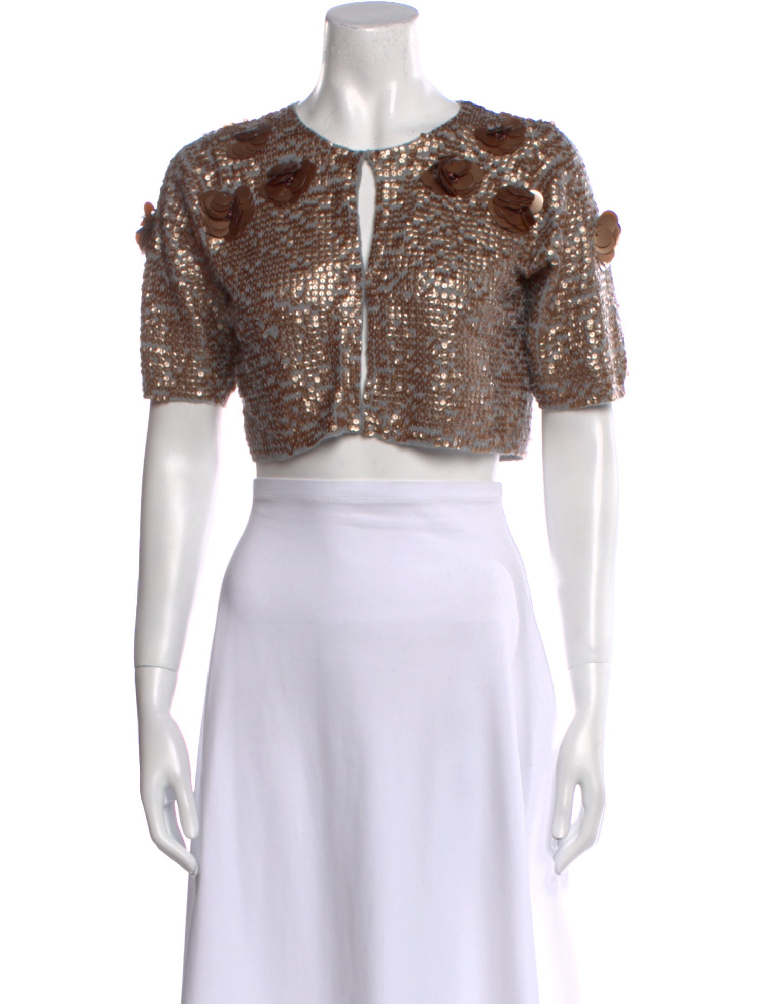 By Malene Birger Lambswool Patterned Crop Top