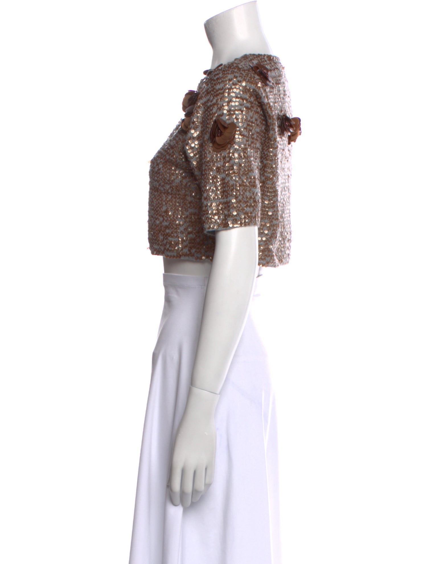 By Malene Birger Lambswool Patterned Crop Top