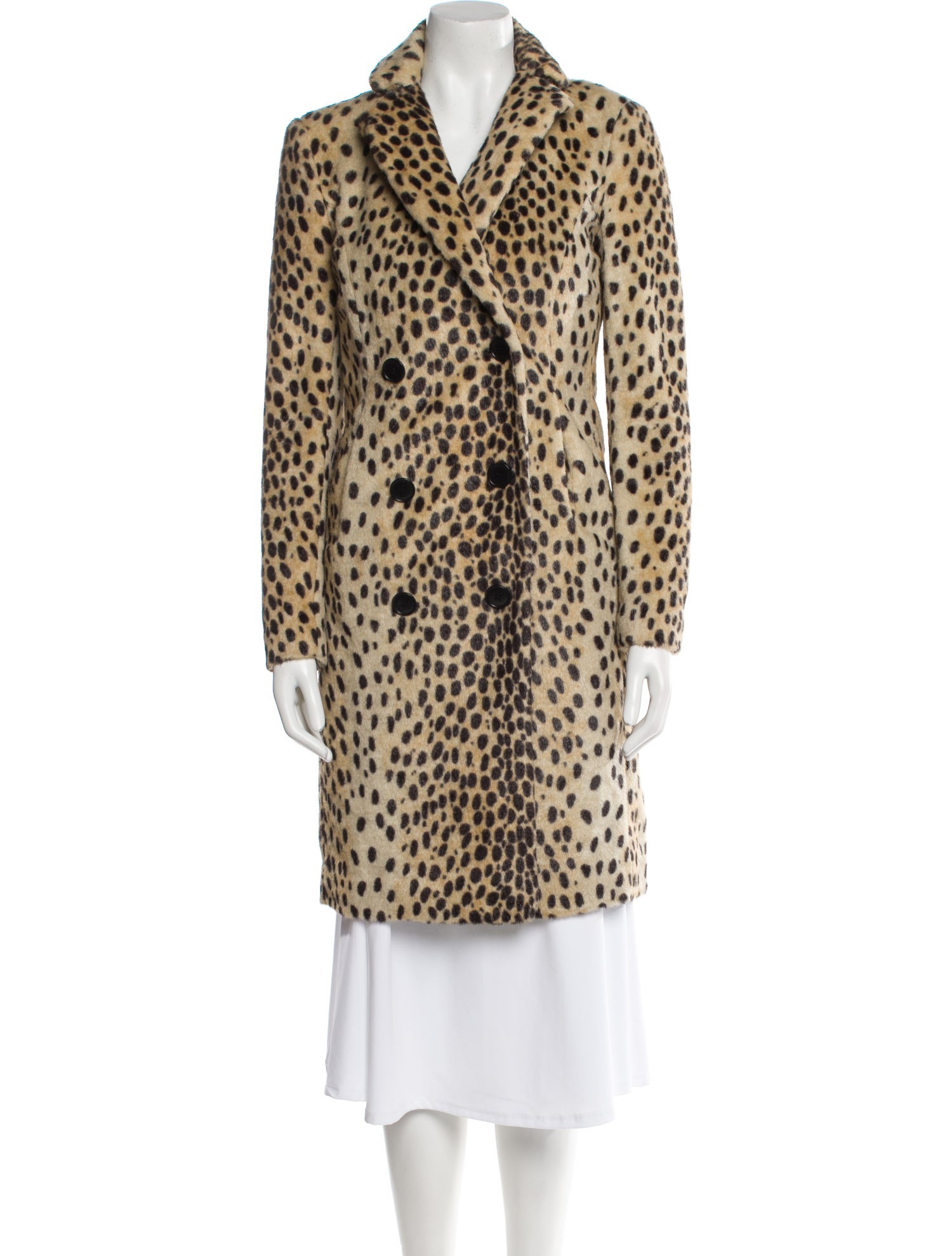By Malene Birger Animal Print Faux Fur Coat
