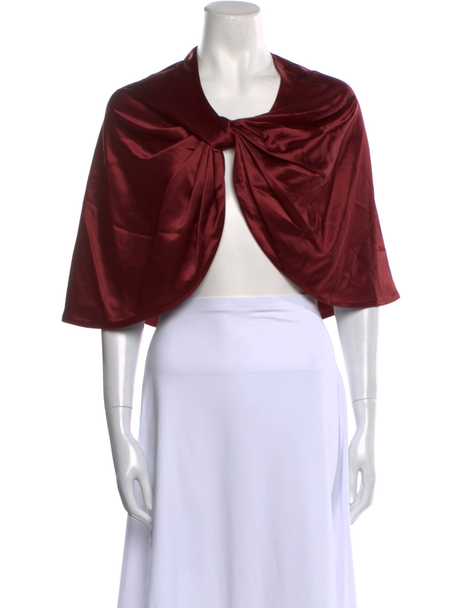 By Malene Birger V-Neck Three-Quarter Sleeve Crop Top