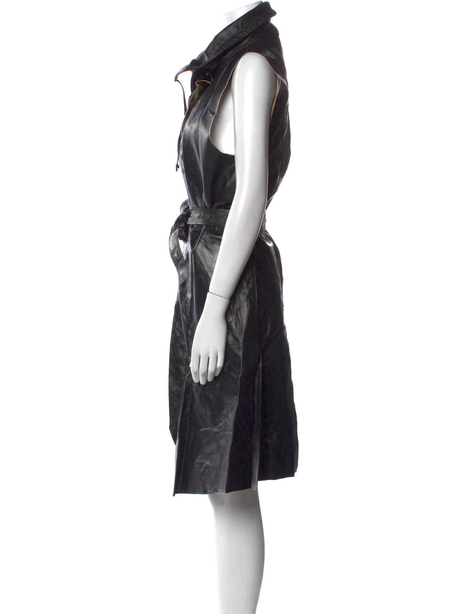 By Malene Birger Lamb Leather Knee-Length Dress