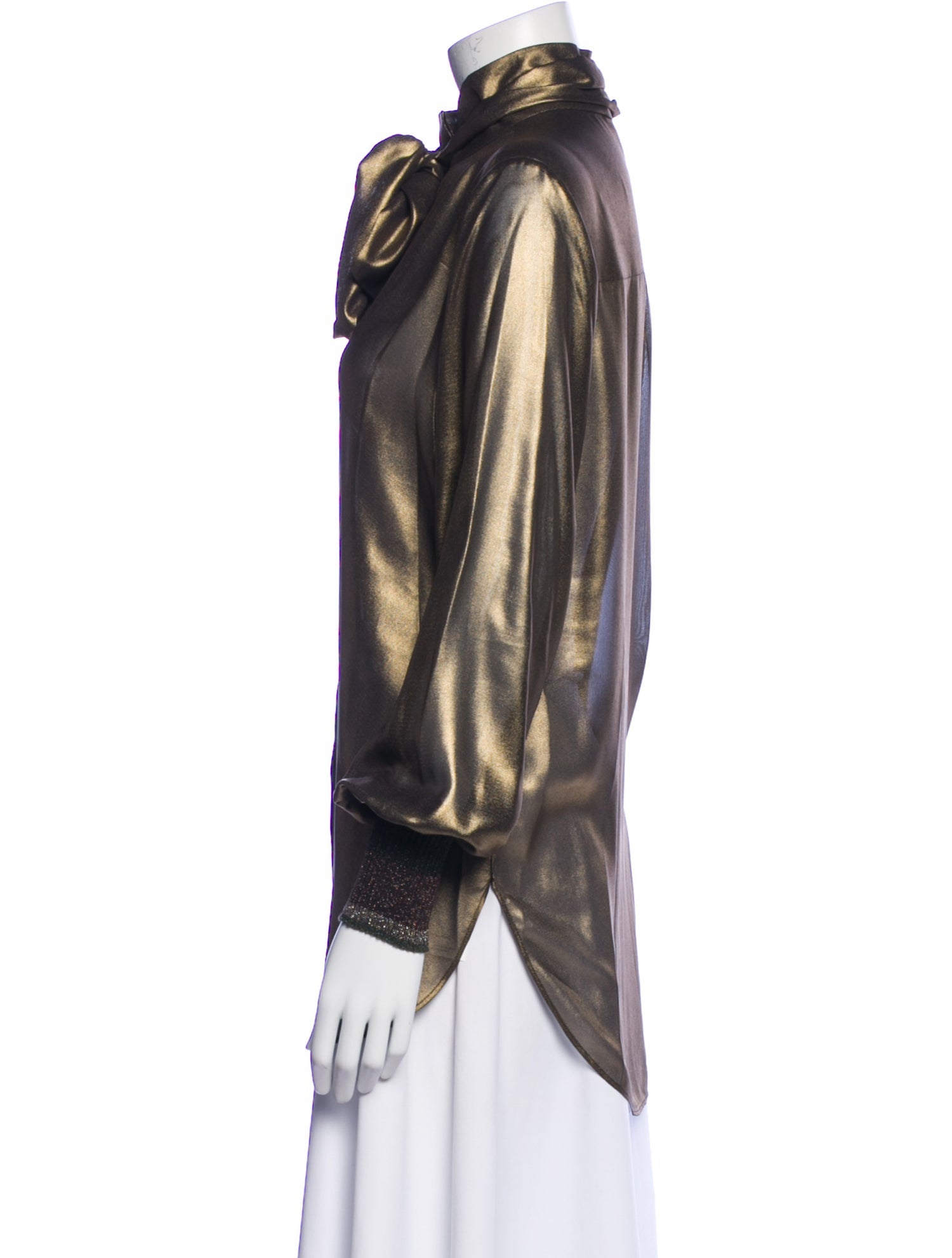 By Malene Birger Mock Neck Long Sleeve Blouse