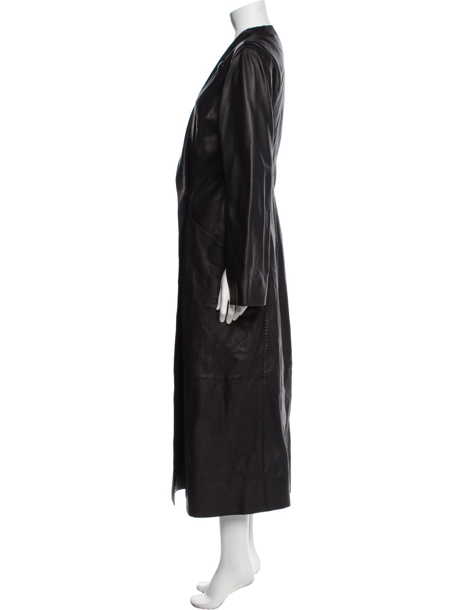 By Malene Birger Lamb Leather Trench Coat