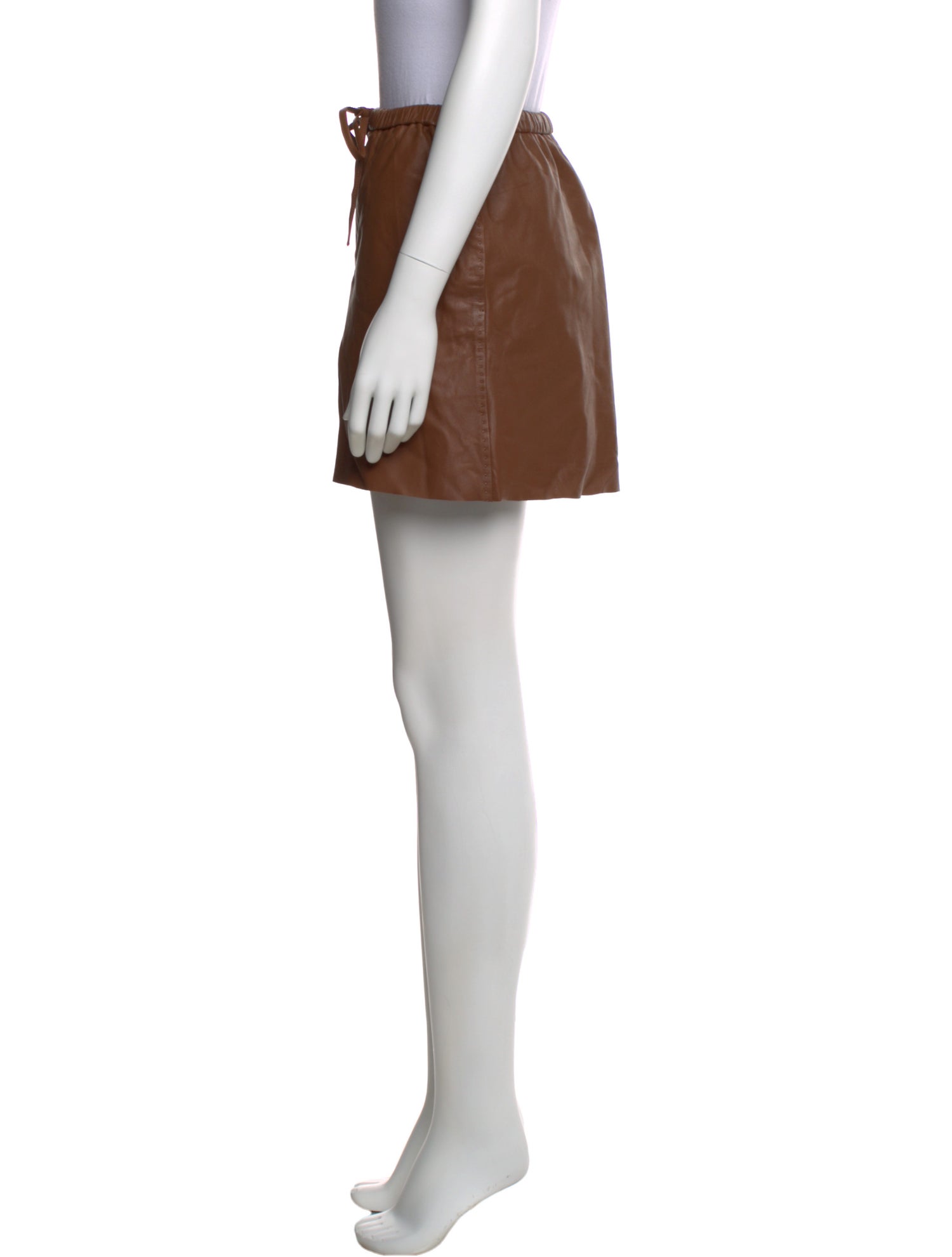 By Malene Birger Lamb Leather Mini Shorts