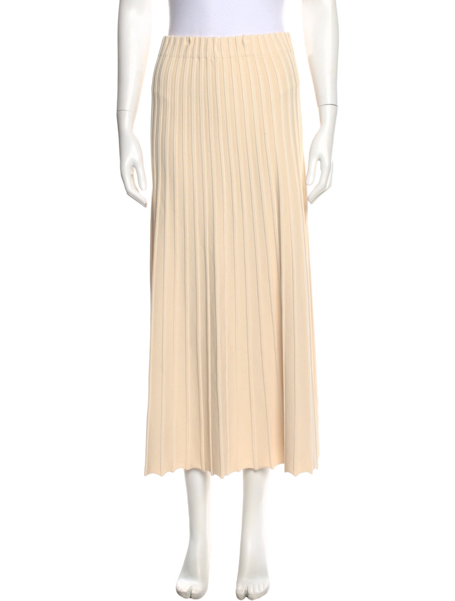 By Malene Birger Pleated Accents Midi Length Skirt