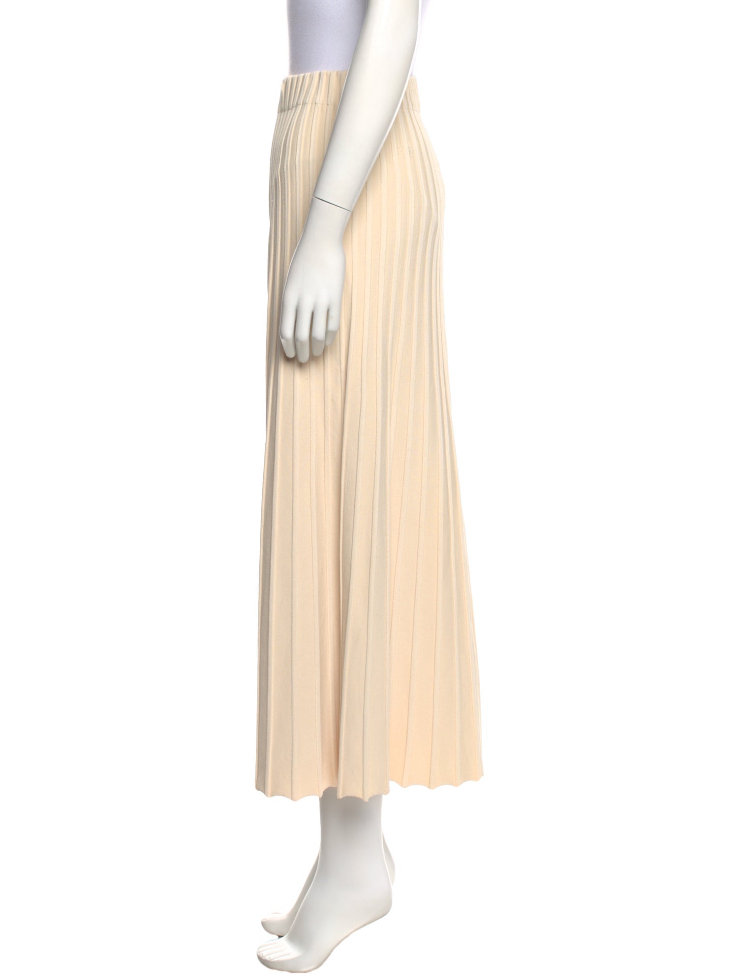 By Malene Birger Pleated Accents Midi Length Skirt