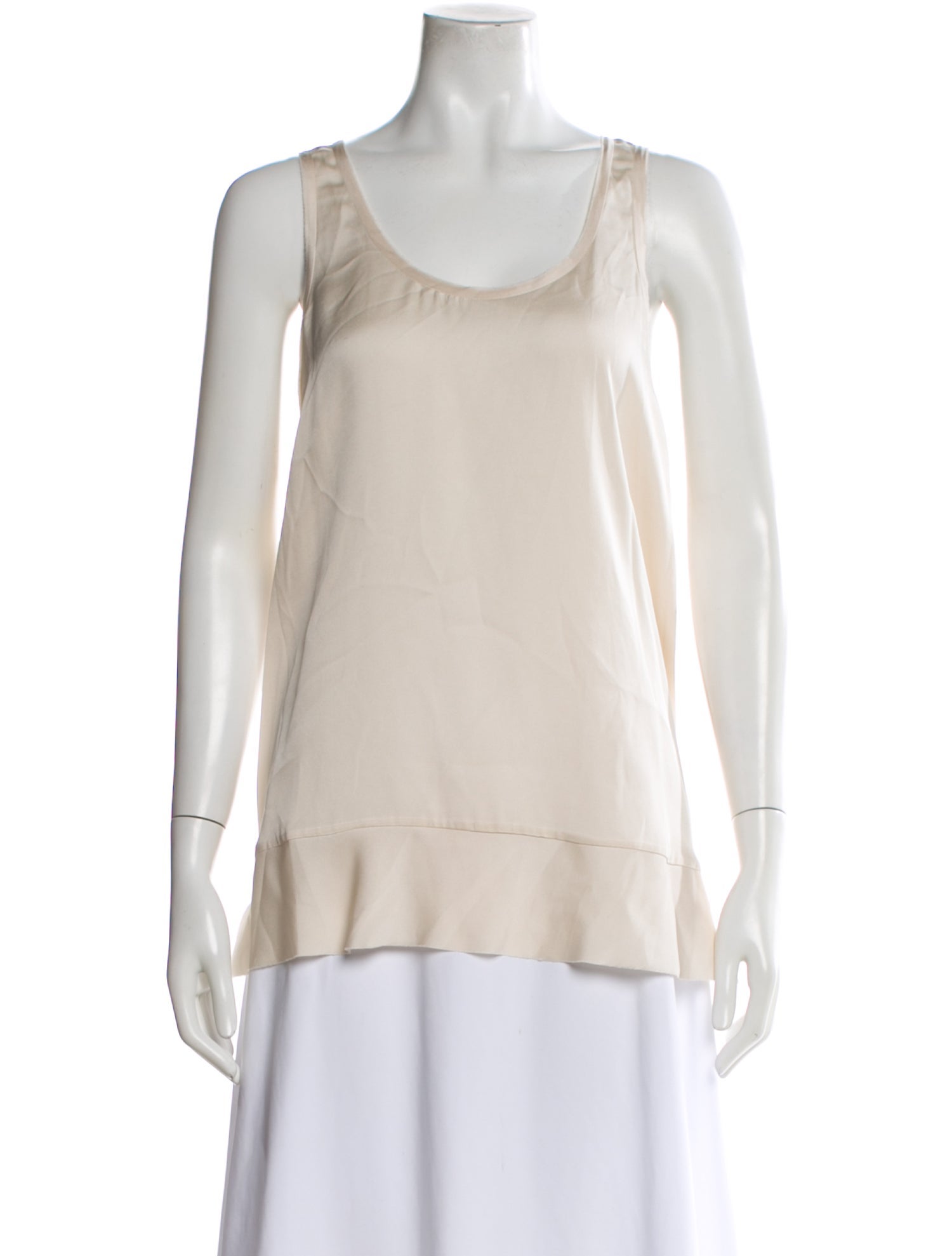 By Malene Birger Silk Scoop Neck Top