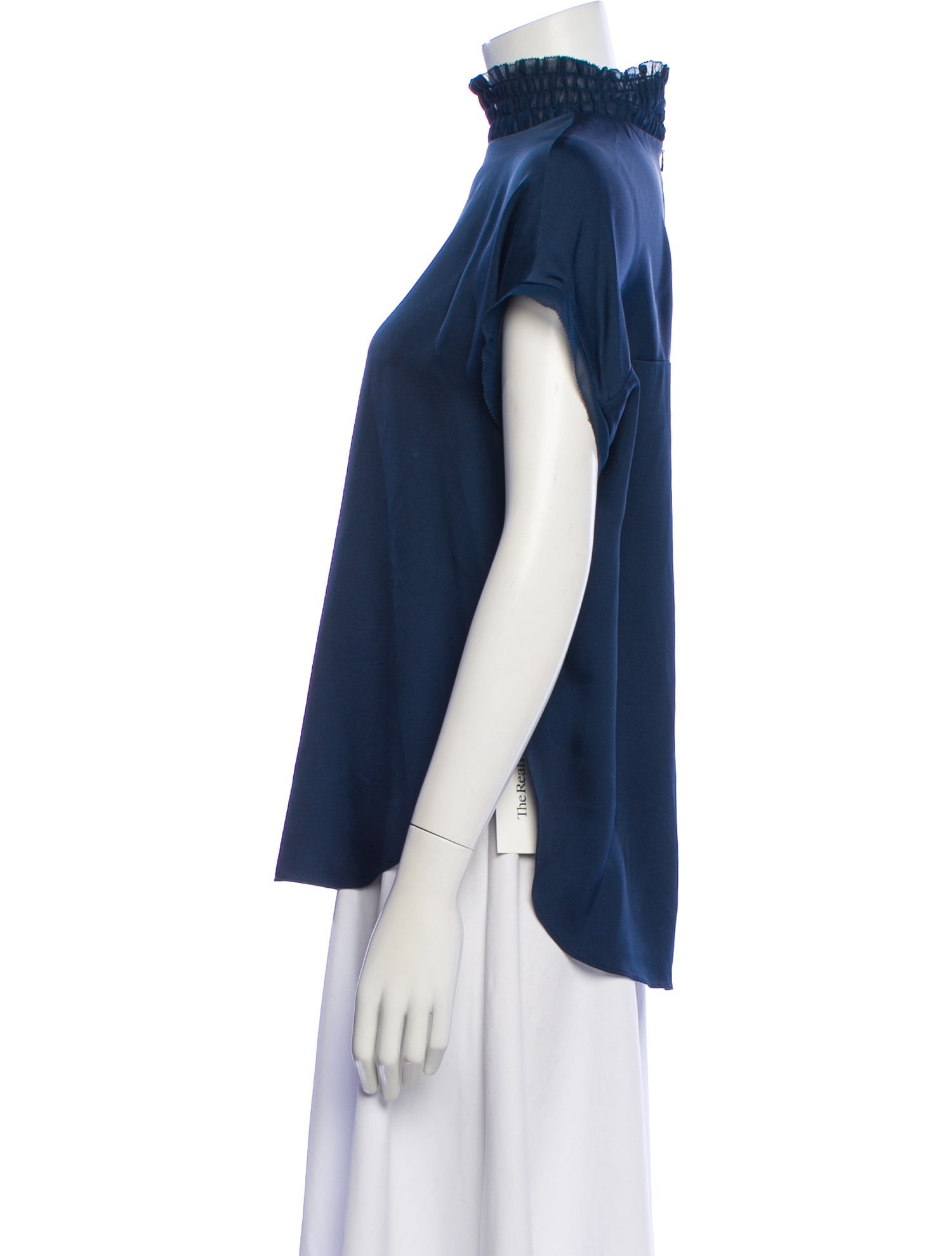 By Malene Birger Silk Mock Neck Blouse