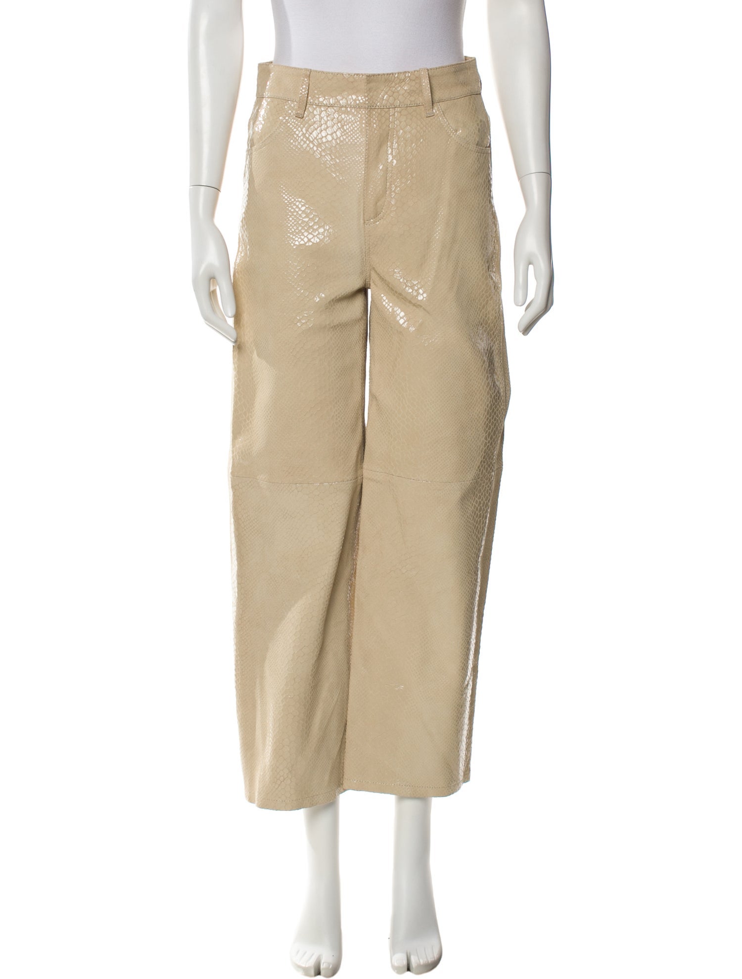 By Malene Birger Lamb Leather Wide Leg Pants