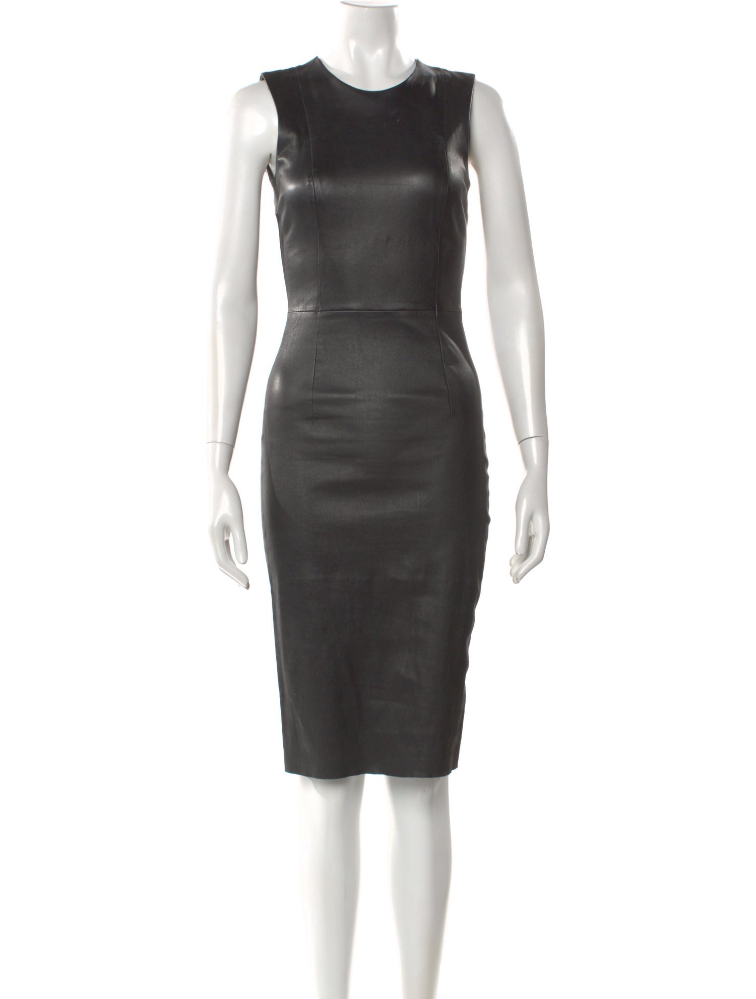 By Malene Birger Leather Knee-Length Dress