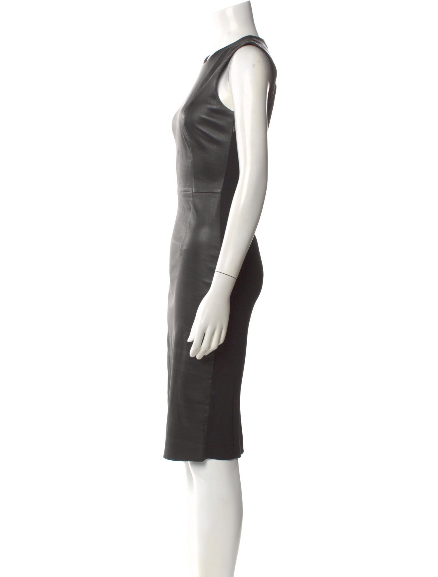 By Malene Birger Leather Knee-Length Dress