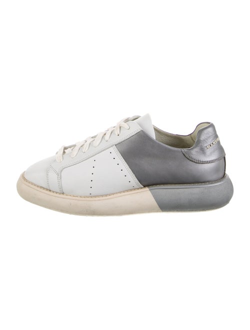 Manuel Barceló Leather Colorblock Pattern Sneakers