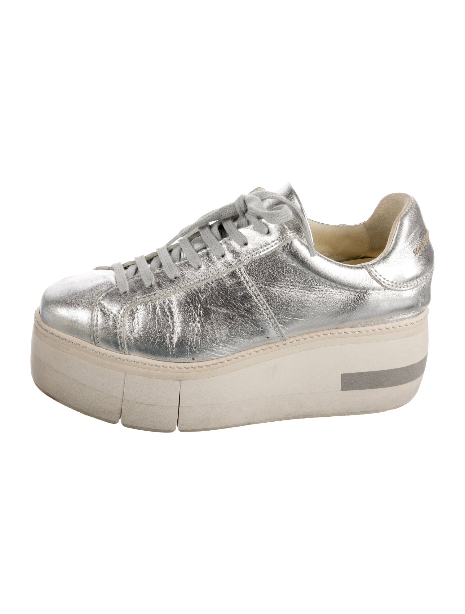 Manuel Barceló Leather Colorblock Pattern Wedge Sneakers