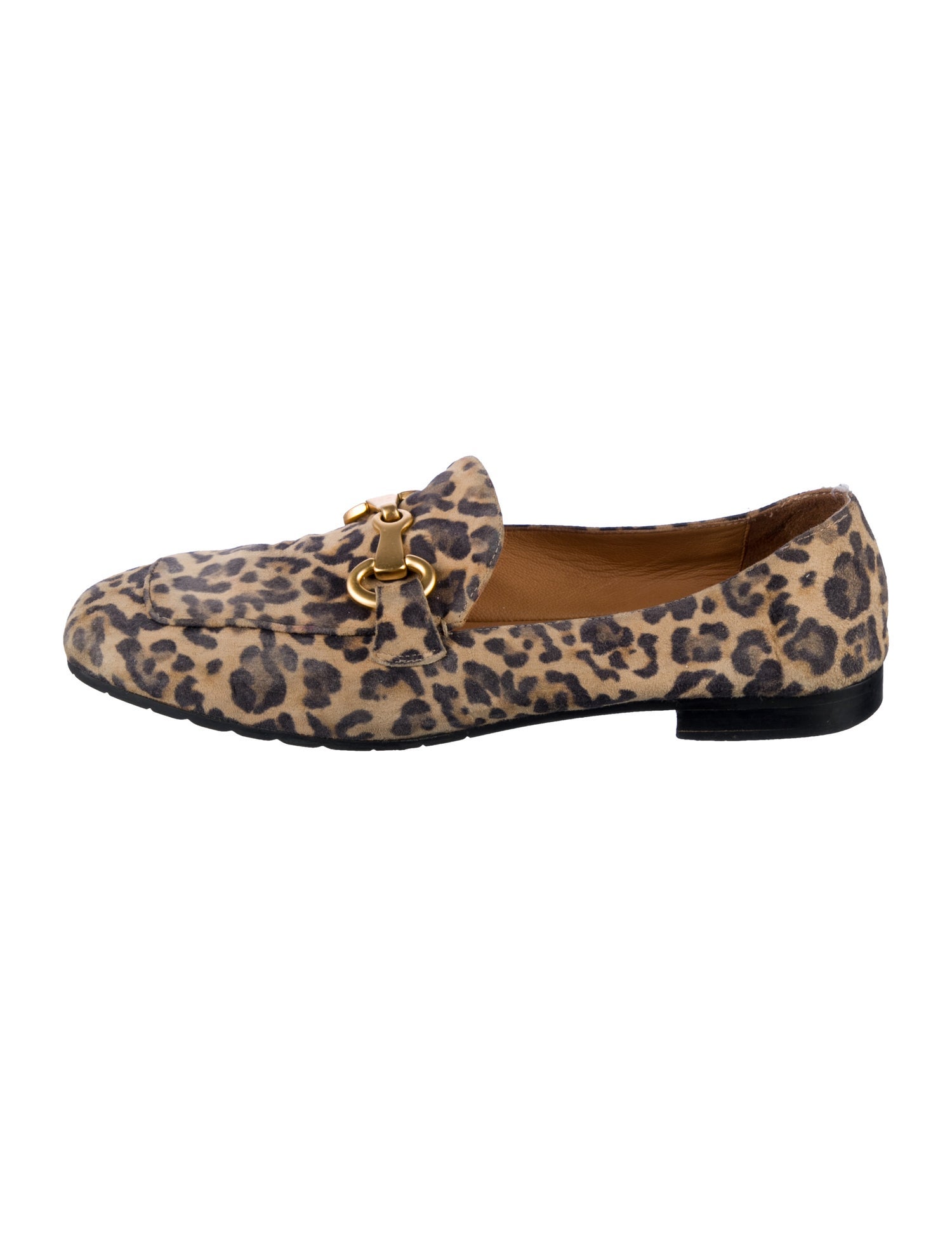 Mara Bini Suede Animal Print Loafers