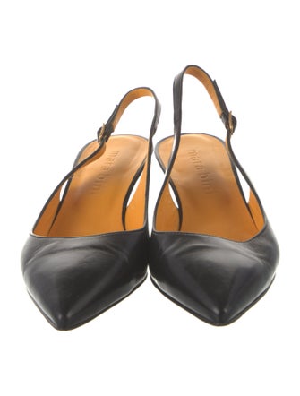 Mara Bini Leather Slingback Pumps