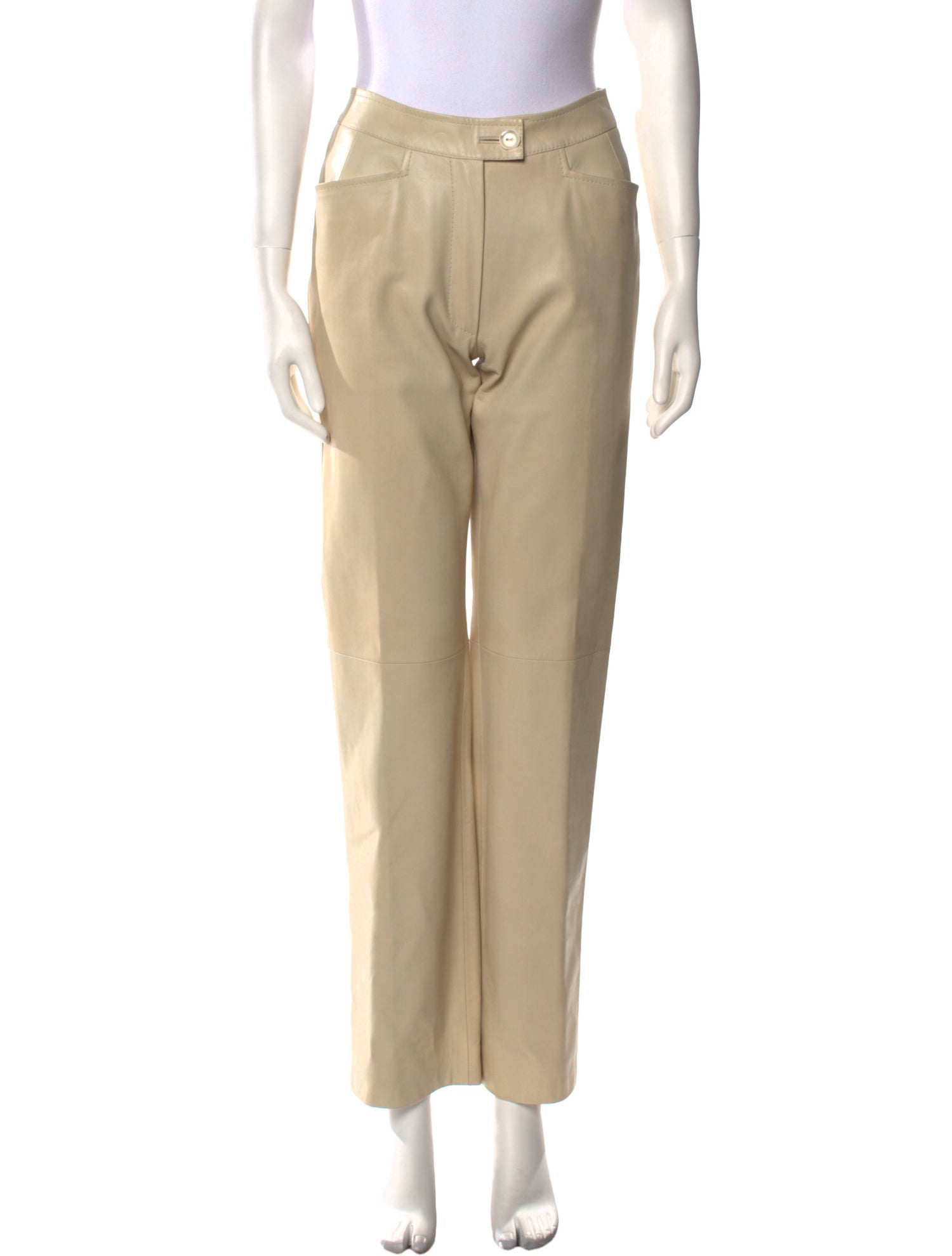 Mario Borsato Leather Straight Leg Pants